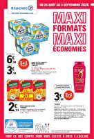 Maxiformatsmaxieconomies chez Leclerc Valable du 25 août au 05 septembre 2026