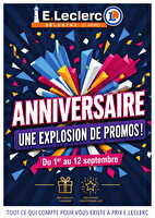 Anniversaire 2026 chez Leclerc Valable du 01 au 12 septembre 2026