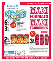 Maxiformatsmaxieconomies des magasins Leclerc Valable du 25 août au 05 septembre 2026