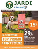 Les promos animalerie des magasins Leclerc Valable du 15 au 26 septembre 2026