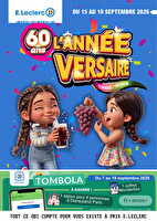 L'année-versaire ! chez Leclerc Valable du 15 au 19 septembre 2026