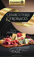 Fromages & charcuterie chez Leclerc Valable du 29 septembre au 10 octobre 2026