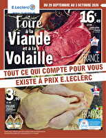 Foire a la viande & volaille 2 chez Leclerc Valable du 29 septembre au 03 octobre 2026