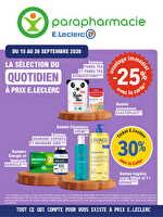 Parapharmacie du sportif des magasins Leclerc Valable du 15 au 26 septembre 2026