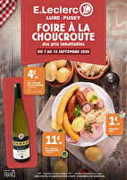 Choucroute 2 chez Leclerc Valable du 07 au 12 septembre 2026