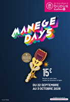 Manège days chez Leclerc Valable du 22 septembre au 03 octobre 2026