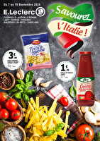 Op italie 07 au 19/09/26 chez Leclerc Valable du 07 au 19 septembre 2026