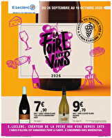Foire aux vins d autonne des magasins Leclerc Valable du 29 septembre au 10 octobre 2026