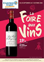 Foire aux vins  chez Leclerc Valable du 26 septembre au 11 octobre 2026