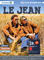 Le jean est dans le pré des magasins Leclerc Valable du 15 au 26 septembre 2026