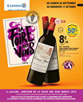 Foire aux vins_26m042 des magasins Leclerc Valable du 26 septembre au 11 octobre 2026
