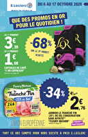 Promos en or chez Leclerc Valable du 06 au 17 octobre 2026