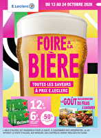 Foire à la bière chez Leclerc Valable du 13 au 24 octobre 2026