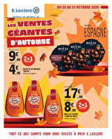 Ventes geantes 3 des magasins Leclerc Valable du 20 au 31 octobre 2026
