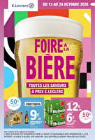 Foire à la bière des magasins Leclerc Valable du 13 au 24 octobre 2026