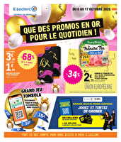 Promos en or chez Leclerc Valable du 06 au 17 octobre 2026