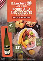 Choucroute 3 + plats chauds chez Leclerc Valable du 05 au 10 octobre 2026