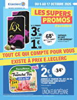 Promos en or des magasins Leclerc Valable du 06 au 17 octobre 2026