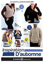 Textile maille chez Leclerc Valable du 13 au 24 octobre 2026