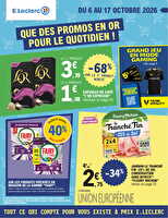 Promos en or chez Leclerc Valable du 06 au 17 octobre 2026
