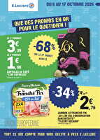 Promos en or chez Leclerc Valable du 06 au 17 octobre 2026