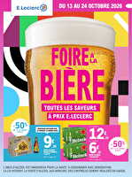 Foire à la bière chez Leclerc Valable du 13 au 24 octobre 2026