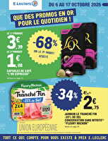 Promos en or des magasins Leclerc Valable du 06 au 17 octobre 2026