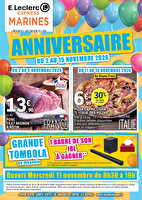 Anniversaire des magasins Leclerc Valable du 02 au 15 novembre 2026