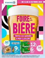 Foire à la bière chez Leclerc Valable du 13 au 24 octobre 2026