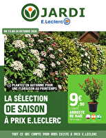 Préparez votre jardin des magasins Leclerc Valable du 13 au 24 octobre 2026
