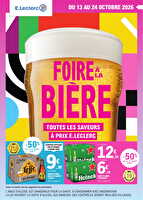 Foire à la bière des magasins Leclerc Valable du 13 au 24 octobre 2026