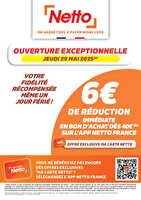 Bon d'achat jour férié chez Netto Valable du 29 mai 2025