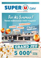 Fin des travaux super u calvi chez Super U Valable du 28 mars au 13 avril 2025