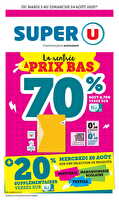 La rentrée à prix bas des magasins Super U Valable du 05 au 24 août 2025