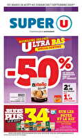 Quinzaine des prix ultra bas spécial rentrée chez Super U Valable du 26 août au 07 septembre 2025