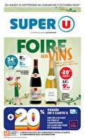 Foire aux vins consultation en avant-première chez Super U Valable du 23 septembre au 05 octobre 2025