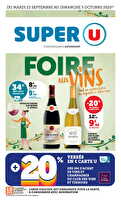 Foire aux vins consultation en avant-première chez Super U Valable du 23 septembre au 05 octobre 2025