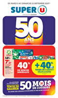 Les prix bas de la semaine des magasins Super U Valable du 09 au 21 septembre 2025