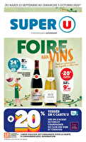 Foire aux vins consultation en avant-première chez Super U Valable du 23 septembre au 05 octobre 2025