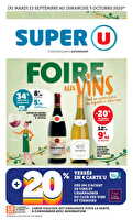 Foire aux vins consultation en avant-première chez Super U Valable du 23 septembre au 05 octobre 2025