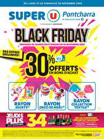 Black friday ! des offres exclusives ! chez Super U Valable du 24 au 30 novembre 2025