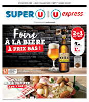 Foire à la bière à prix bas ! des magasins Super U Valable du 12 au 23 novembre 2025
