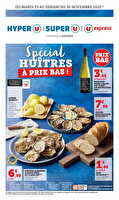 Spécial huîtres à prix bas ! chez Super U Valable du 25 au 30 novembre 2025