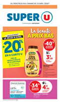 La beauté à prix bas chez Super U Valable du 08 au 19 avril 2026
