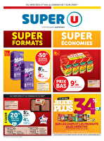 Super formats super économies chez Super U Valable du 27 mai au 07 juin 2026
