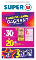 Quinzaine des prix ultra bas chez Super U Valable du 08 au 20 septembre 2026
