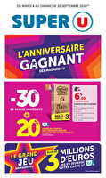 Quinzaine des prix ultra bas des magasins Super U Valable du 08 au 20 septembre 2026
