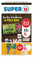 Jardin d'automne à prix bas des magasins Super U Valable du 15 au 27 septembre 2026