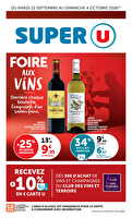 Foire aux vins consultation en avant-première ! chez Super U Valable du 22 septembre au 04 octobre 2026