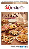 La carte automne hiver chez Super U Valable du 06 octobre 2026 au 28 février 2027